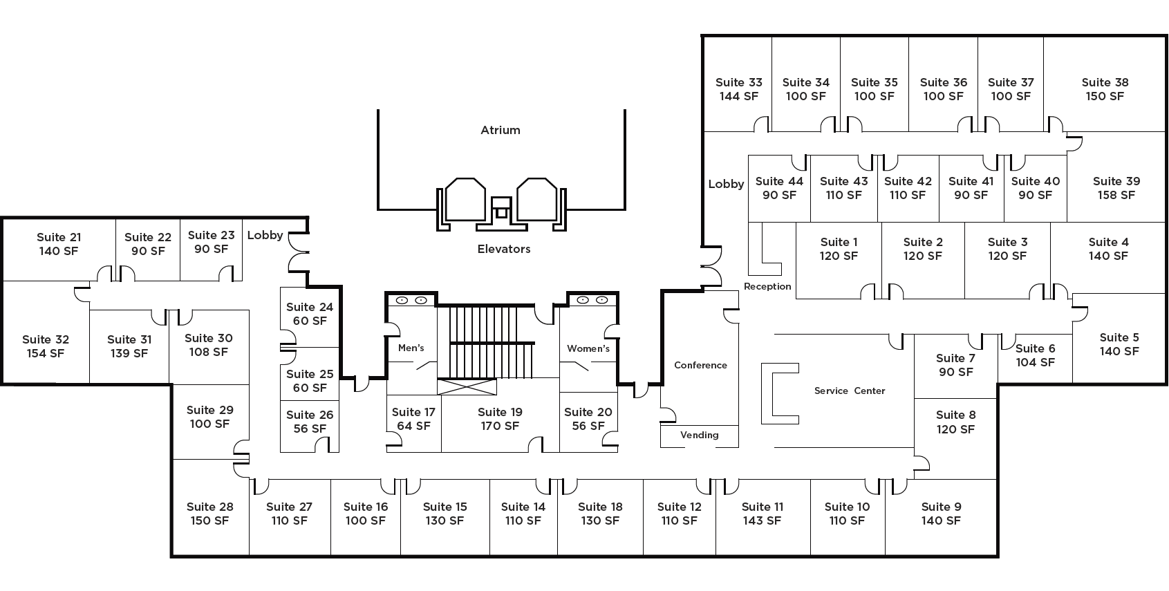 Atrium Executive Suites Floor Plan